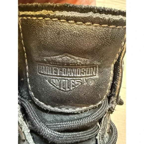 Harley Davidson Women Tyler Lace Up Chukka Ankle Boot 84280 Black Leather 8.5 - Picture 6 of 13